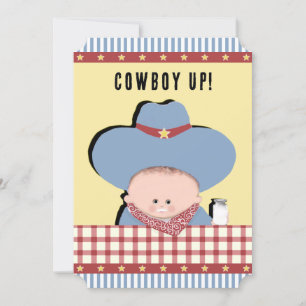Baby shower Cowboy Kaart