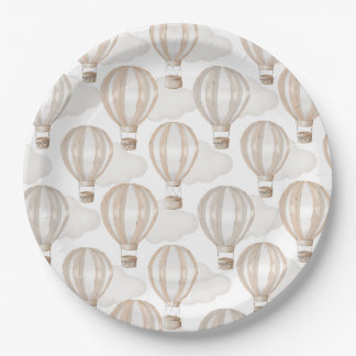 Baby Shower Crème Hete Lucht Ballonnen Geslacht Ne Papieren Bordje