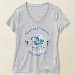 Baby Shower Crew Whimsical Blueberry Kinderwagen T-shirt