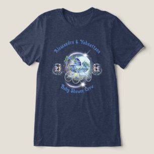 Baby Shower Crew Whimsical Blueberry Kinderwagen Tri-Blend Shirt