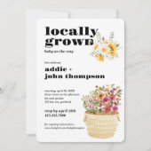 Baby shower cultivé localement | INVITATION | Flor (Devant)