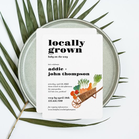Baby shower cultivé localement | INVITATION | Mini