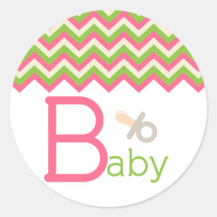 Baby shower Cupcake Topper/Sticker Ronde Sticker