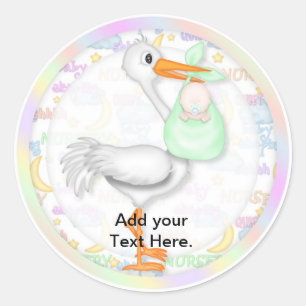 Baby shower Cupcake Toppers Stickers