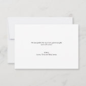 Baby shower Custom 3 Foto's Hartelijk dank Bedankkaart (Achterkant)