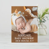 BABY SHOWER CUSTOM POWER INVITATIONS (Debout devant)