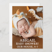 BABY SHOWER CUSTOM POWER INVITATIONS (Devant / Derrière)