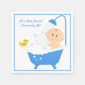 Baby shower Cute Baby in Bathtub Persoonlijk Servet (Voorkant)