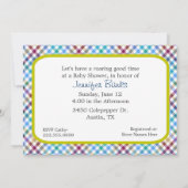 Baby shower Cute Dinosaur Invitation (Dos)