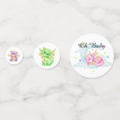Baby shower Cute Dragon Confetti (Devant)