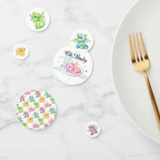 Baby shower Cute Dragon Confetti (Groupe)