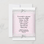  Baby shower Cute Girl  Roze Kaart (Achterkant)