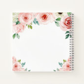 Baby shower Cute Hippo Floral Livre d'Invité (Dos)