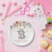 Baby shower Cute Hippo Paper Bord (Feest)