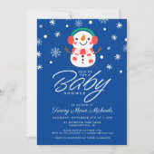 Baby shower | Cute Little Snowman Invitation (Devant)
