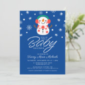 Baby shower | Cute Little Snowman Invitation (Debout devant)