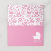 Baby shower Cute Pink Girl (Buitenkant ongevouwen)