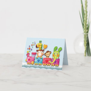 Baby shower Cute Train of Toys Het is een jongen K