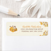 Baby shower d'abeilles Honeycombs Étiquette floral (En situation)