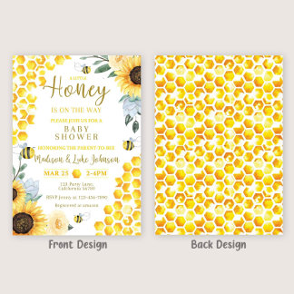 Baby shower d'abeilles Invitation Miel Baby shower