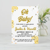 Baby shower d'abeilles miel 5x7 Invitation (Debout devant)