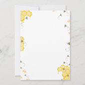 Baby shower d'abeilles miel 5x7 Invitation (Dos)