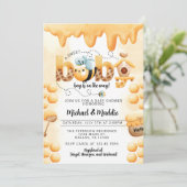 Baby shower d'abeilles miel mignonne Invitation d' (Debout devant)
