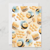 Baby shower d'abeilles miel mignonne Invitation d' (Dos)