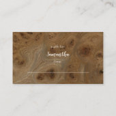 Baby shower d'affichage en bois noué carte + étiqu (Dos)