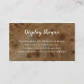 Baby shower d'affichage en bois noué carte + étiqu (Devant)