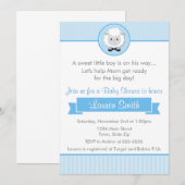 Baby shower d'agneau bleu Invitation 5x7 (Devant / Derrière)