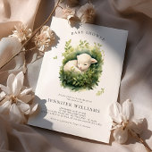 Baby shower d'agneau Invitations neutres selon le 