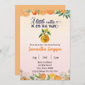 Baby shower d'agrumes Botanique Orange Invitation (Devant / Derrière)