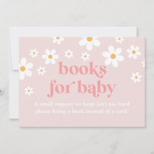 Baby shower Daisy Pink Retro Livres pour carte béb