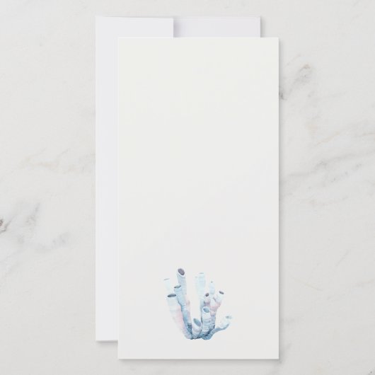 Baby shower d'algues sous-marines Invitation (Dos)