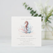 Baby shower d'algues sous-marines Invitation (Debout devant)