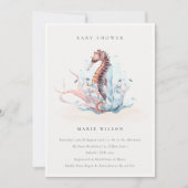 Baby shower d'algues sous-marines Invitation (Devant)