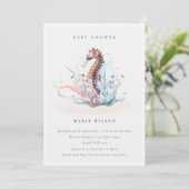 Baby shower d'algues sous-marines Invitation (Debout devant)