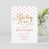 Baby shower d'amour pour bébé Invitation (Debout devant)