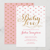 Baby shower d'amour pour bébé Invitation (Devant / Derrière)