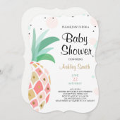 Baby shower d'ananas invitation Mariage tropicale (Devant / Derrière)