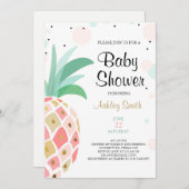 Baby shower d'ananas invitation Mariage tropicale (Devant / Derrière)