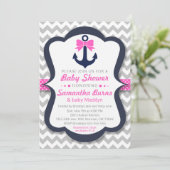 Baby shower d'Ancre Invitation personnalisable - N (Debout devant)