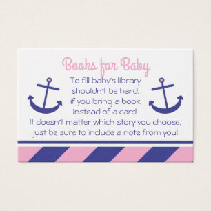 Baby shower d'Ancres nautiques rose Apportez une c