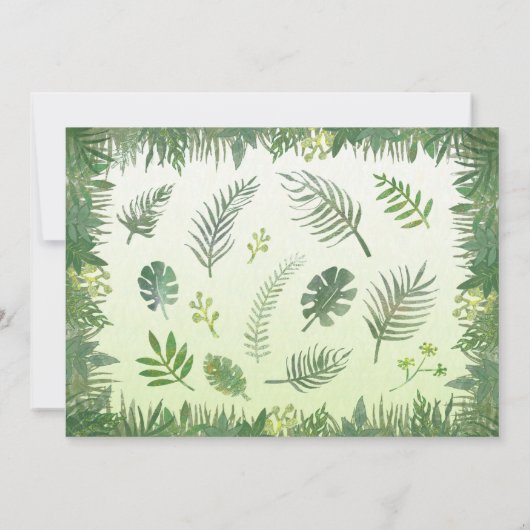 Baby shower d'animaux Safari invitation (Dos)