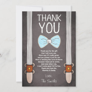 baby shower Dank je creditcard Little Man Boy Baby Bedankkaart