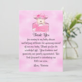 Baby shower Dank je, meisje Kaart (Staand voorkant)