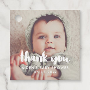 Baby shower dank u bedankjes labels
