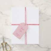 Baby shower dank u chique blush roze eenvoudig cadeaulabel (Met Touw)