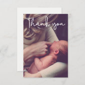 Baby shower Dank u Foto Geboorte Aankondiging (Voorkant / Achterkant)